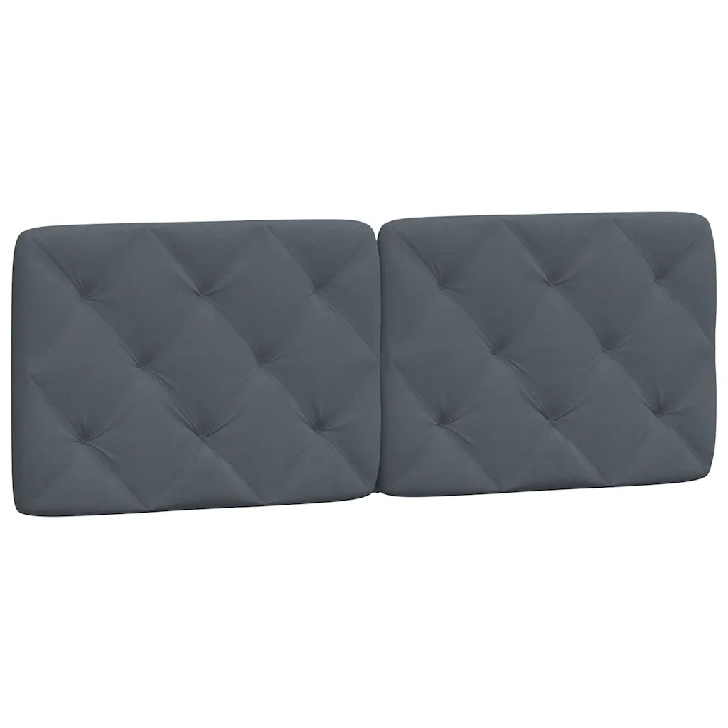 Giroletto senza Materasso Grigio Scuro 140x190 cm Velluto