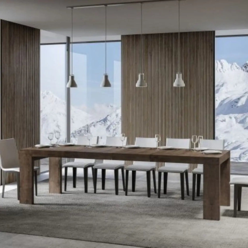 Tavolo allungabile 180/440x90 cm Roxell Premium colore noce