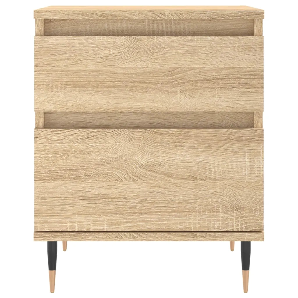 Set di 2 Comodini | Armadio da Notte | Mobiletto da notte Rovere Sonoma 40x35x50 cm in Legno Multistrato