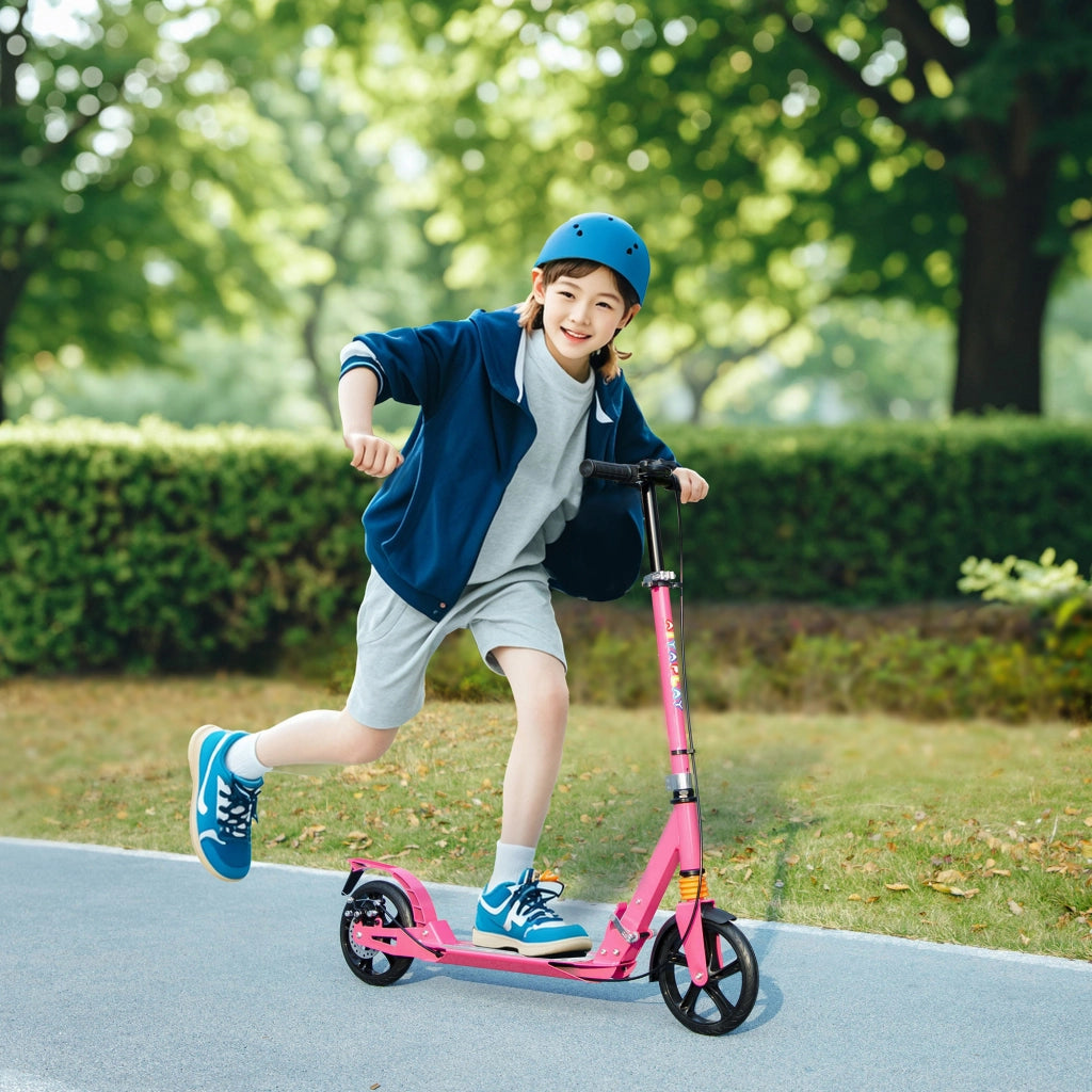 Monopattino per Bambini Regolabile e Pieghevole ¨C zephmum ¨C Rosa 94x36x88-103 cm