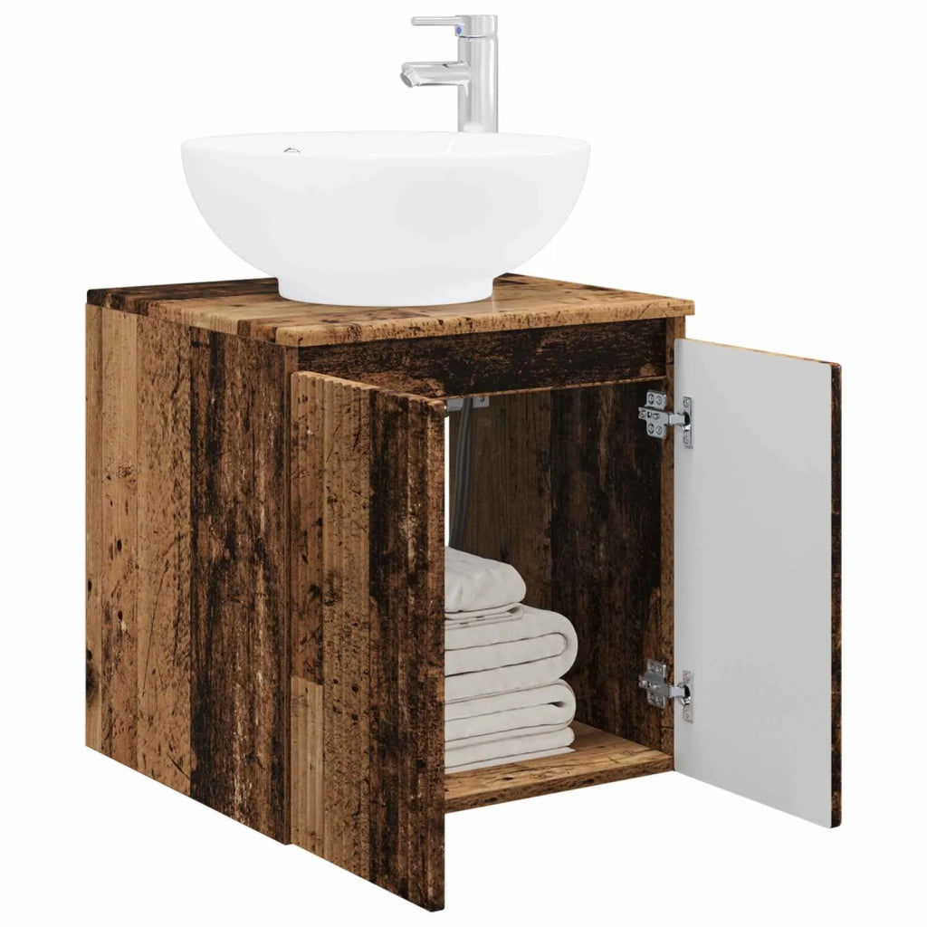 Mobile Lavabo da Parete Legno antico 49,5 x 44,5 x 65 cm 890450