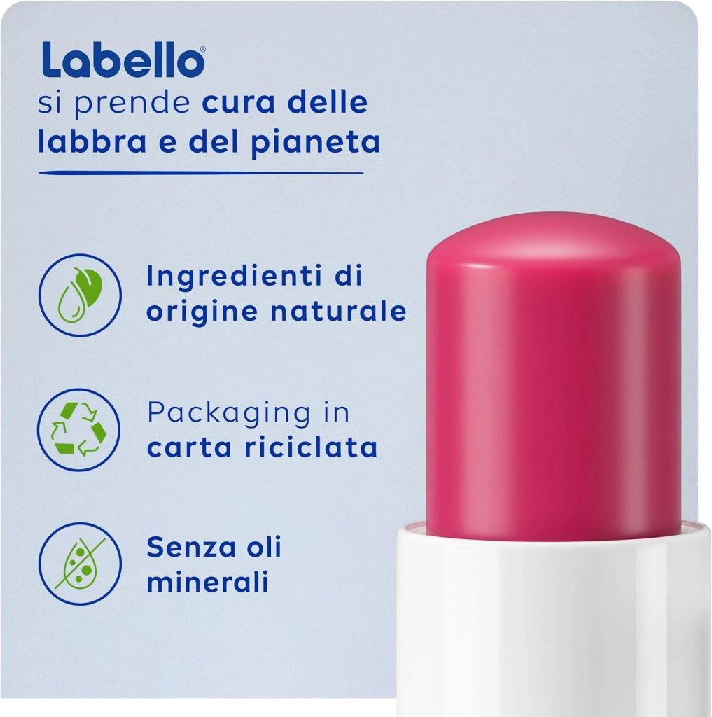 SET 2 LABELLO BALSAMO LABBRA COLORATO H 24 STICK 4,8 GR PESCA E CILIEGIA