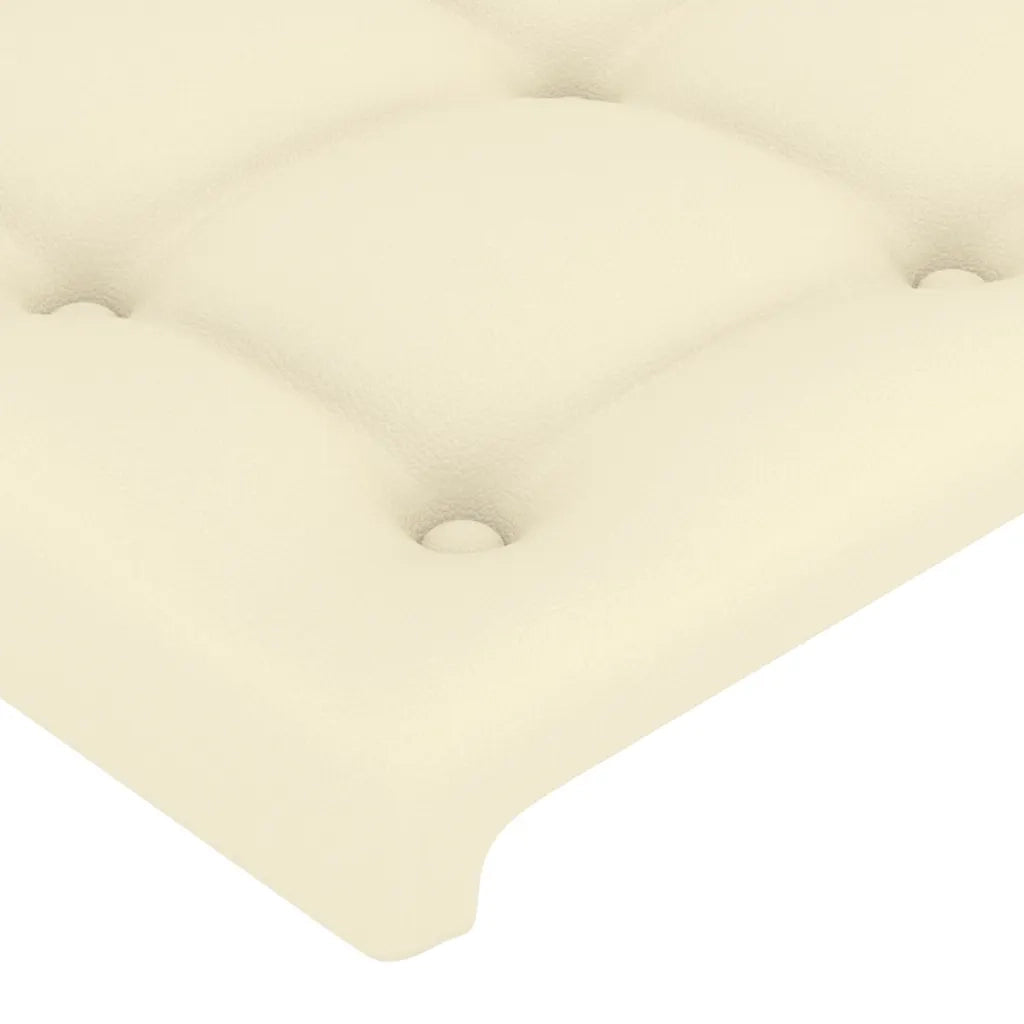 Testiera ad Orecchio Crema 163x23x118/128 cm in Similpelle