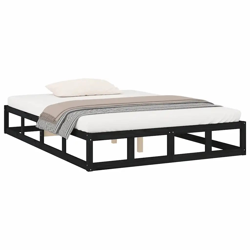 Giroletto Nero 140x190 cm in Legno Massello 820845