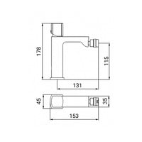 Miscelatore Bidet Serie Edison Nero Opaco