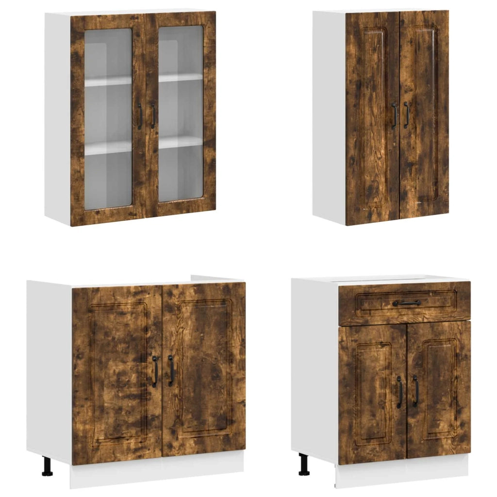 Unità Cucina KALMAR 4 pcs Rovere Fumo Legno ingegnerizzato 3438310