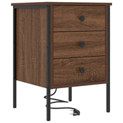 Comodino | Armadio da Notte | Mobiletto da notte con cassetto Rovere Marrone 42 x 41 x 61 cm