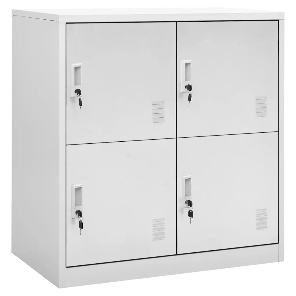 Armadietto con Chiave Grigio Chiaro 90x45x92,5 cm in Acciaio 336432