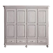Armadio classico 4 porte legno tortora grigio 193x63x217 (1474) - Mobili 2G