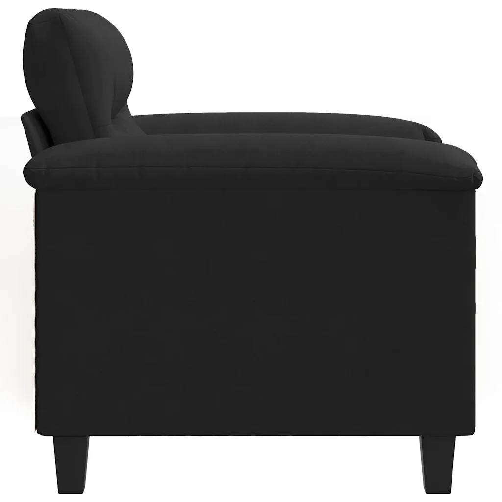 Divano Sedia-Poltrona Nera 60 cm in Microfibra