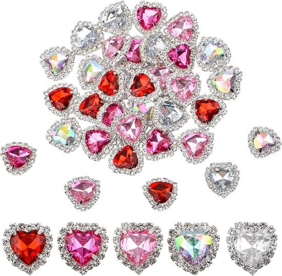 Decorazioni con Perle per Abbigliamento 30 pezzi - Piattezza per Artigianato Flatback Perle di Cristallo - Ricamo Abbigliamento Festa Matrimonio Decorazione Interna