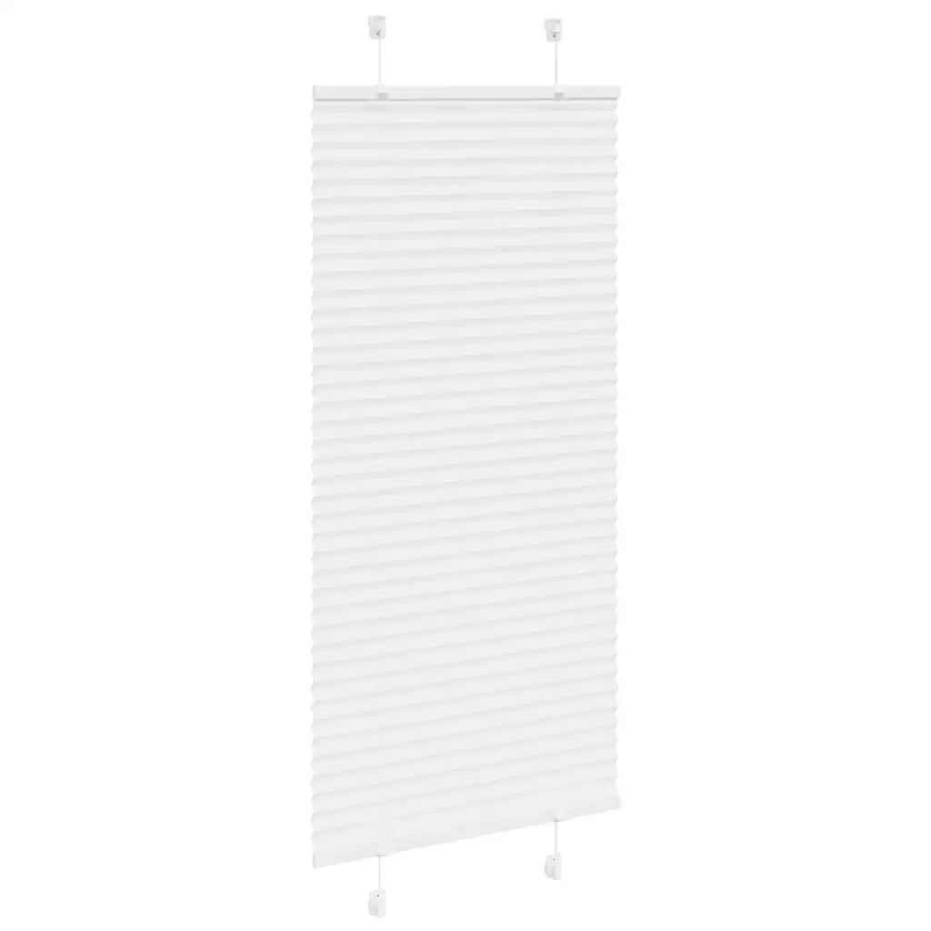 vidaXL Tenda Plissettata Bianca 65x150 cm Larghezza Tessuto 64,4 cm