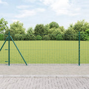 Recinzione Euro con 7 Post Flangiati 0.8x10 m Acciaio Zincato