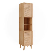 Vicco Mobile da bagno Bambù 40 x 177 cm con 2 porte