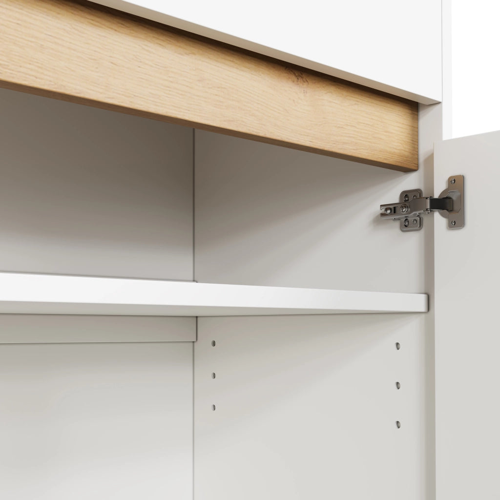 Mobile contenitore con cassetto e ripiani regolabili 80x40x70 cm bianco
