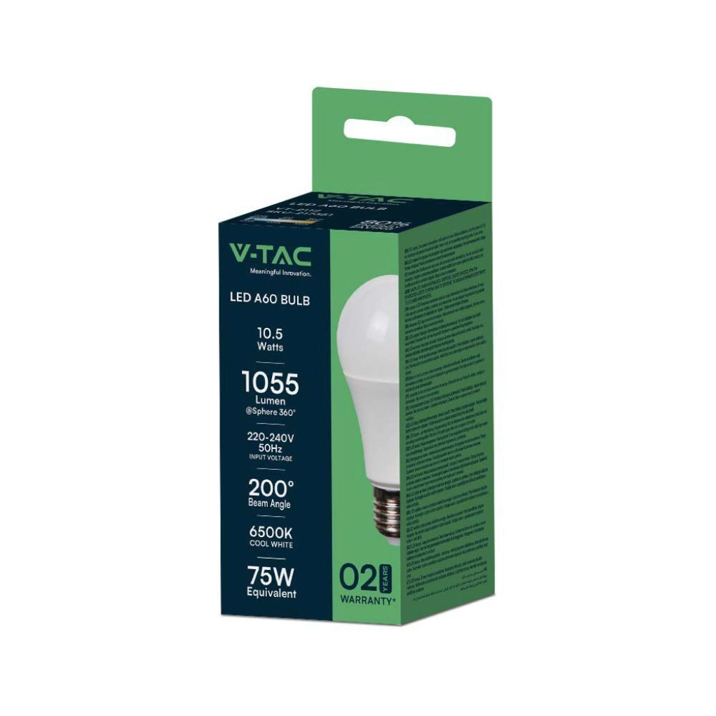 Bulbo LED - 10,5W E27 A60 Termoplastico 6500K 10pcs/pacchetto