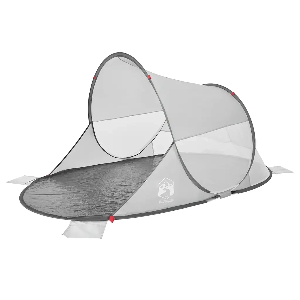 Tenda da Spiaggia Pop-Up - Tenda da campeggio Grigia Impermeabile 674661