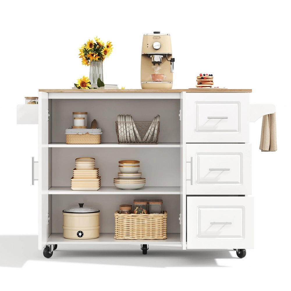 Tavolo da Cucina Pieghevole con Cassetti e Ripiano ¨C Xylo ¨C Rovere, 137x43x92 cm