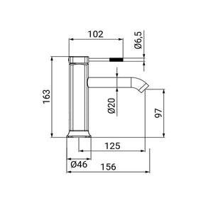 Miscelatore Lavabo Serie Nobel Nero con Piletta Click Clack
