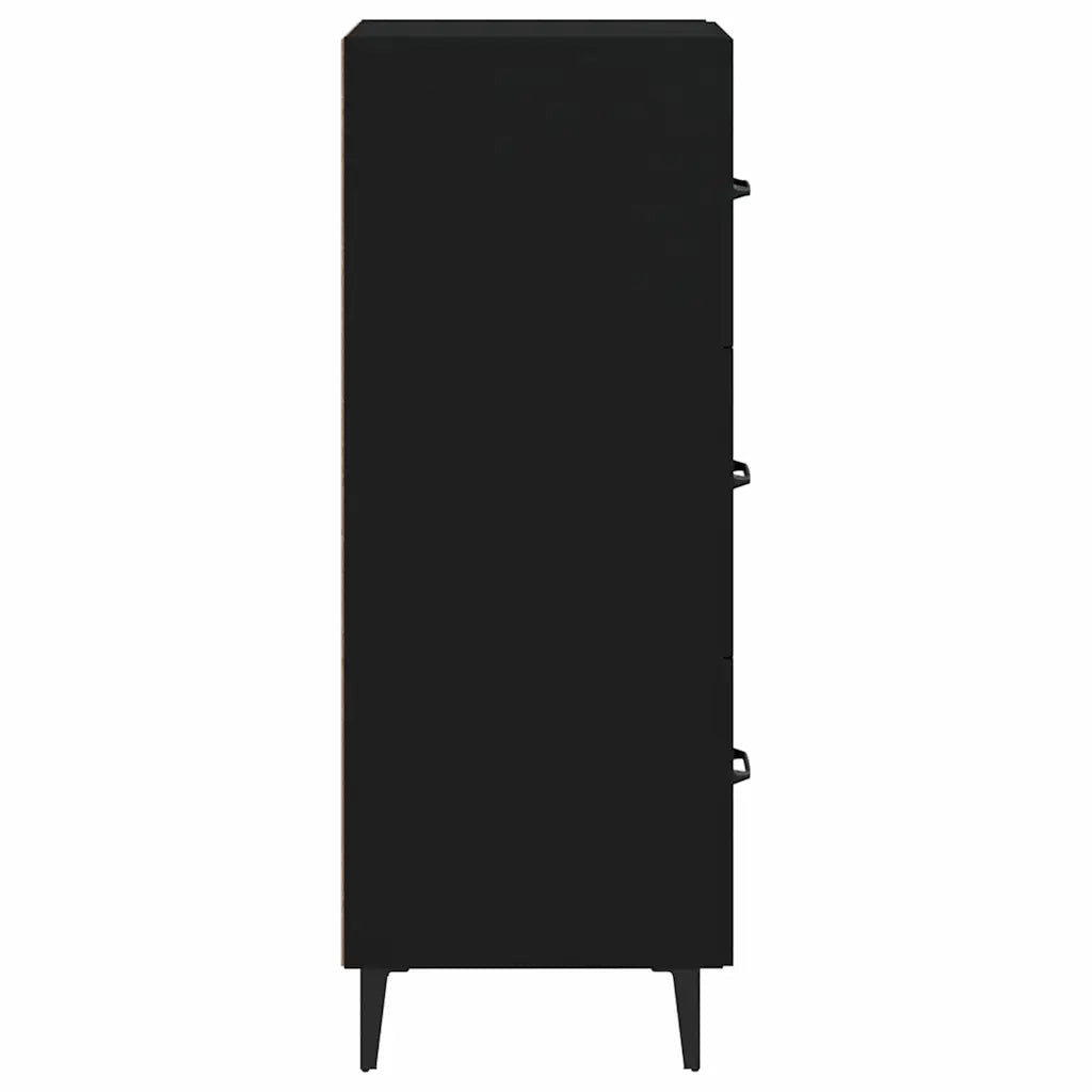 Credenza | Madia | Buffet da pranzo | Armadio da pranzo Nero 34,5x34x90 cm in Legno Multistrato