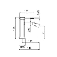 Miscelatore Bidet Serie Nobel Nero con Piletta Click Clack