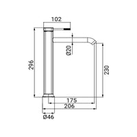 Miscelatore Lavabo Alto Serie Nobel Nero Senza Piletta