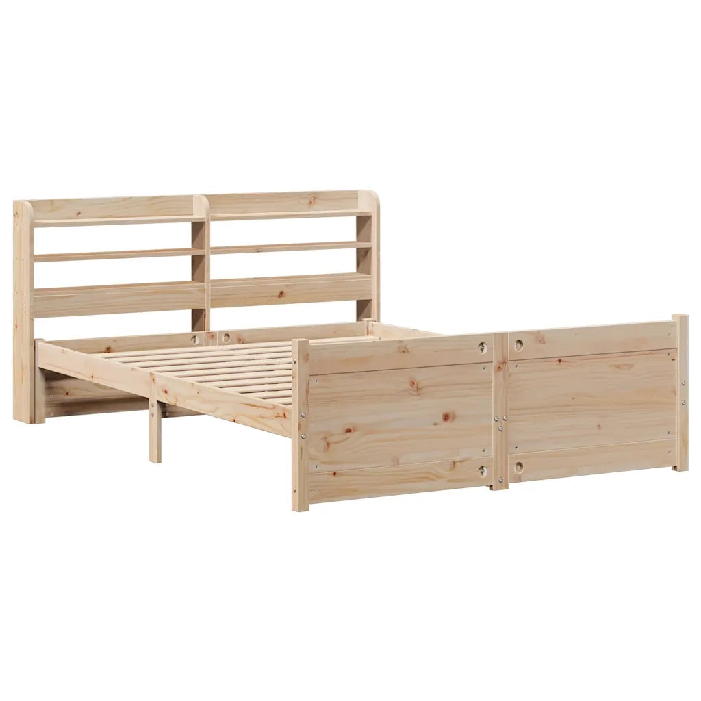 Giroletto con Testiera 140x200 cm in Legno Massello di Pino 3306762
