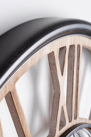 Orologio da Parete Ø70x5 cm in Mdf e Acciaio Ticking