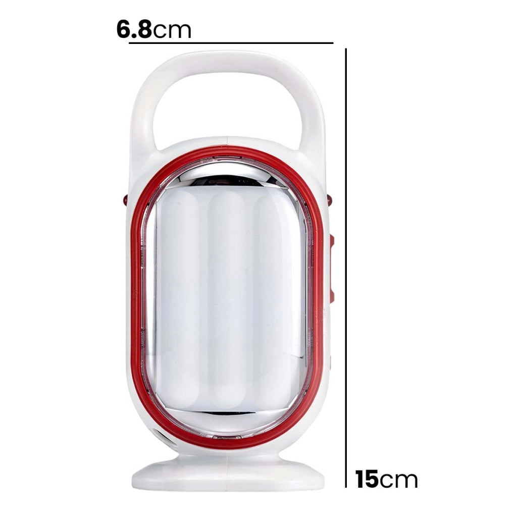 Lampada di emergenza LED ricaricabile con maniglia per il trasporto Bianco Avizar