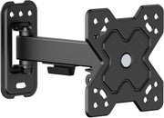 Wandbeugel universale per schermo, regolabile e girevole, massimo VESA 100x100 mm, per schermi da 13 a 32 pollici fino a 20 kg, nero