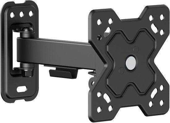 Wandbeugel universale per schermo, regolabile e girevole, massimo VESA 100x100 mm, per schermi da 13 a 32 pollici fino a 20 kg, nero