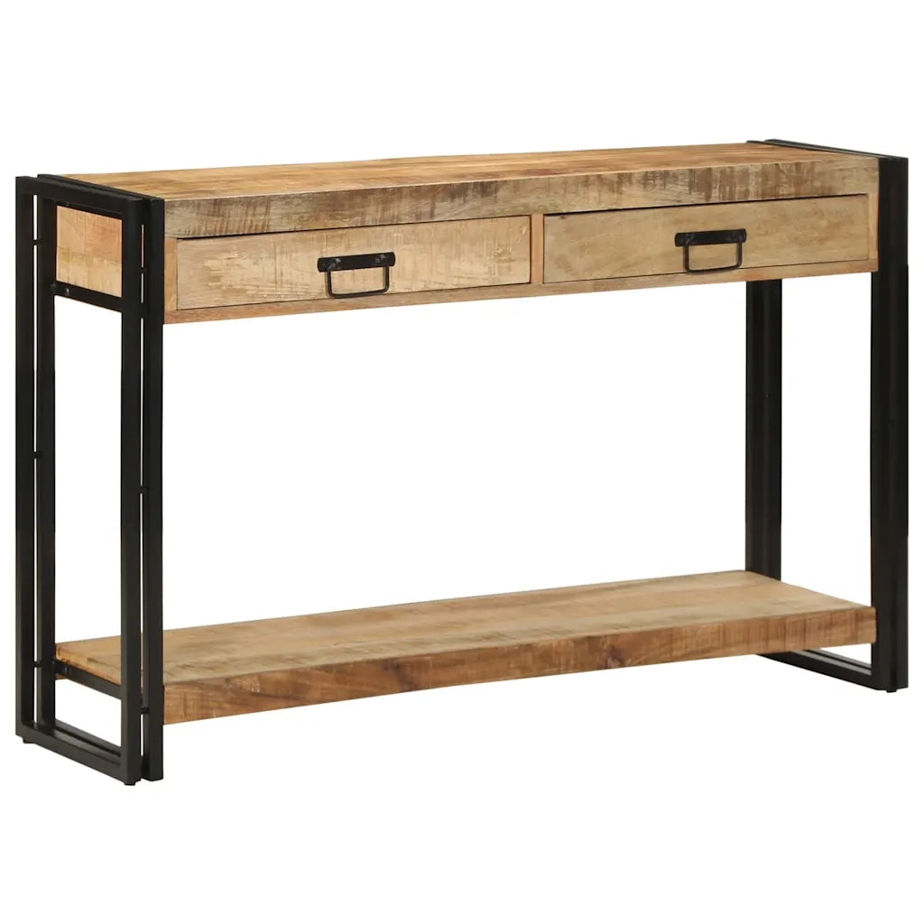 Tavolo consolle con cassetto Marrone legno massello di mango 4102733