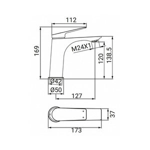 Miscelatore Lavabo Serie Lando Cromato