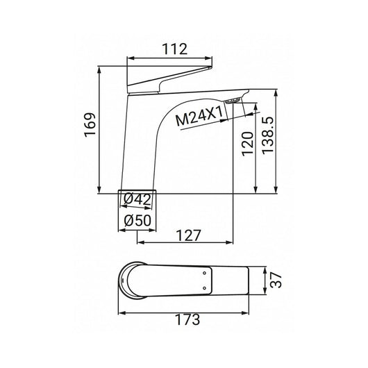 Miscelatore Lavabo Serie Lando Cromato