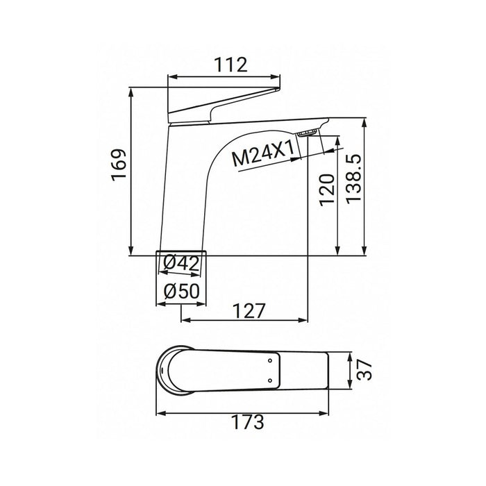 Miscelatore Lavabo Serie Lando Cromato