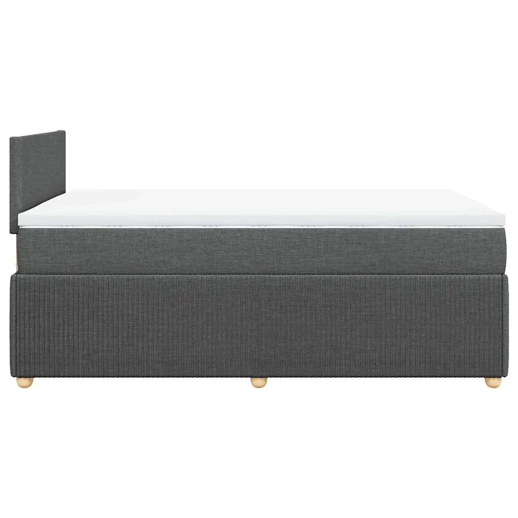 Giroletto a Molle con Materasso Grigio Scuro 120x190cm Tessuto 3289689