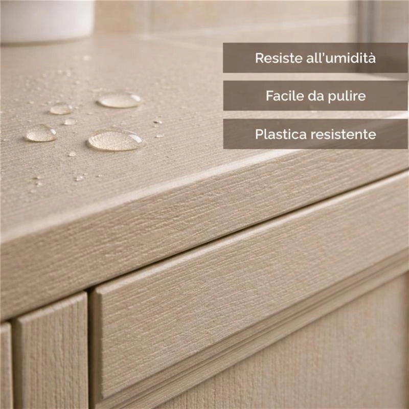 MOBILE 2 MODULI TALPA 40X43X85,5 CM CON ANTE TRAFORATE – CONTENITORE VERTICALE ORGANIZZAZIONE CASA PER INGRESSO E ZONA GIORNO