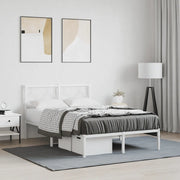 Giroletto con Testiera in Metallo Bianco 120x200 cm 376273