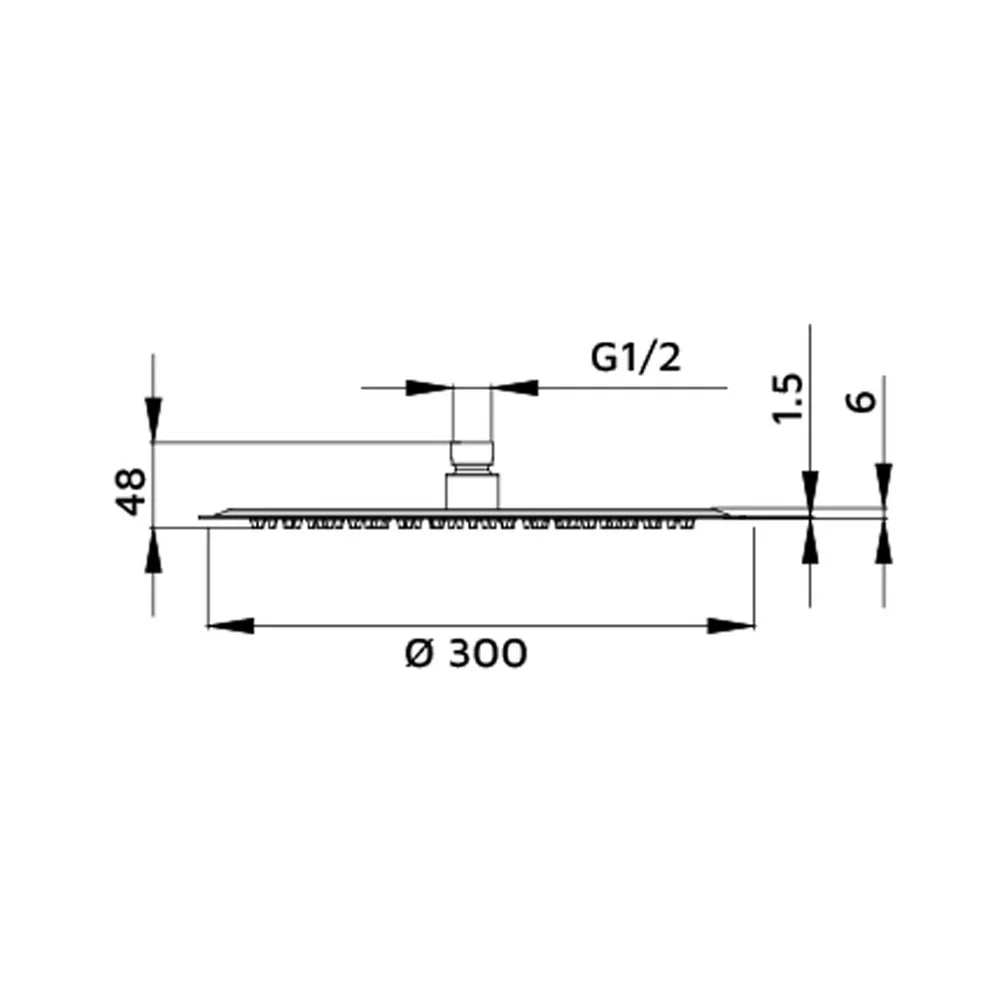Soffione serie Giglio tondo diametro 30 cm