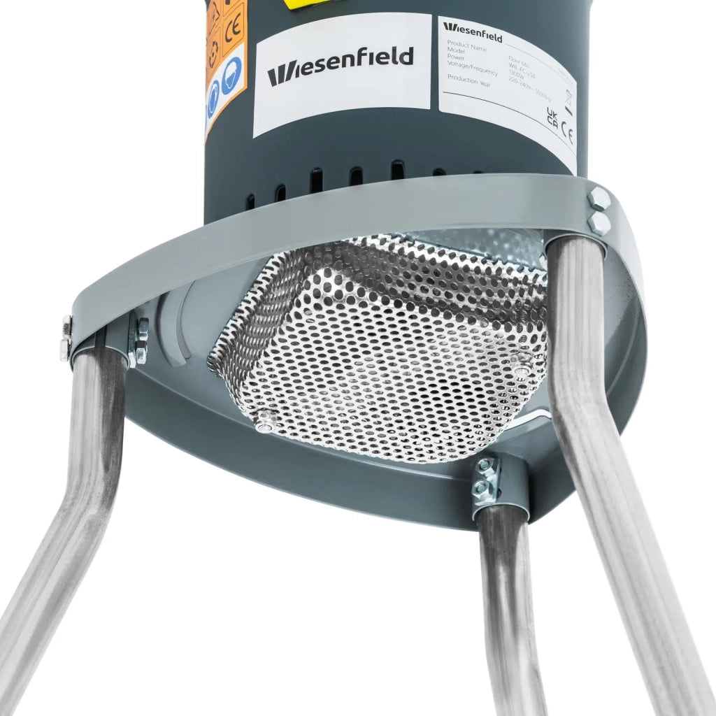 Mulino elettrico per cereali 300 kg/h 1300 watt con supporto in acciaio inox grigio-arancio PP 14_0009415