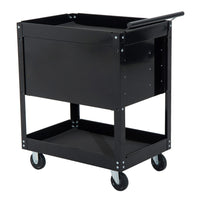 Carrello Porta Attrezzi da Officina Professionale Cassettiera in Lamiera Nero 68x46x88 cm