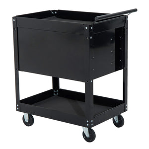 Carrello Porta Attrezzi da Officina Professionale Cassettiera in Lamiera Nero 68x46x88 cm