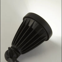 Faretto Picchetto Moderno Spikey Alluminio Nero Vetro Trasparente Led 12W 5000K