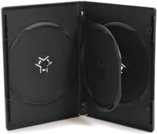 Scatola vuota per 3 dischi 14 mm - Nero - 50 pezzi BOX15