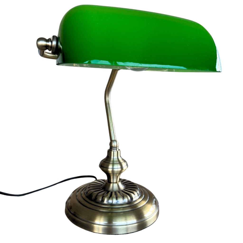 Lampada da scrivania Bank verde/marrone E27 Rabalux 4038