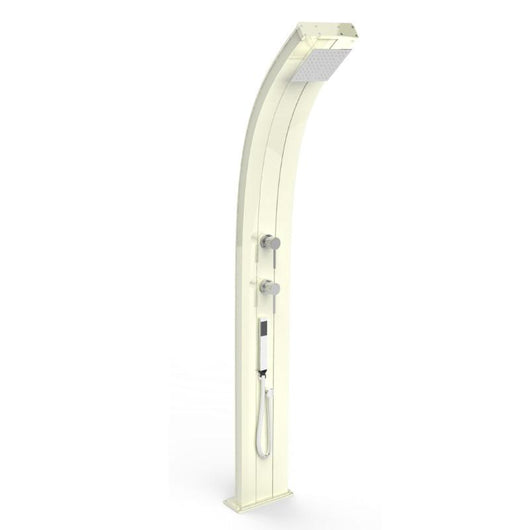 Doccia Solare In Alluminio Dada Top Line Con Miscelatore E Doccetta Colore Perla Bianca Cv-D340-Tl/9400