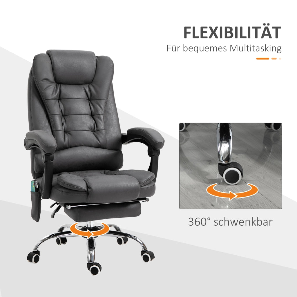 Sedia da ufficio ergonomica con massaggio ¨C Xylo ¨C Grigio 65x160x104cm