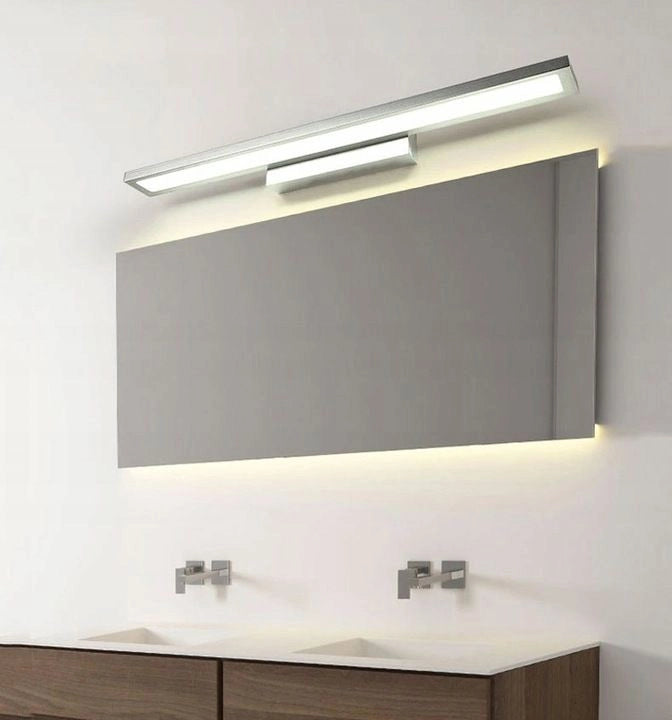 Lampada Da Muro Da Bagno Led Sopra Specchio 80cm APP841-1W Flat Chrome