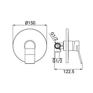 Miscelatore Incasso Doccia Serie Mars Cromato