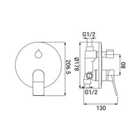 Miscelatore Incasso Doccia con Deviatore Serie Mars Cromato